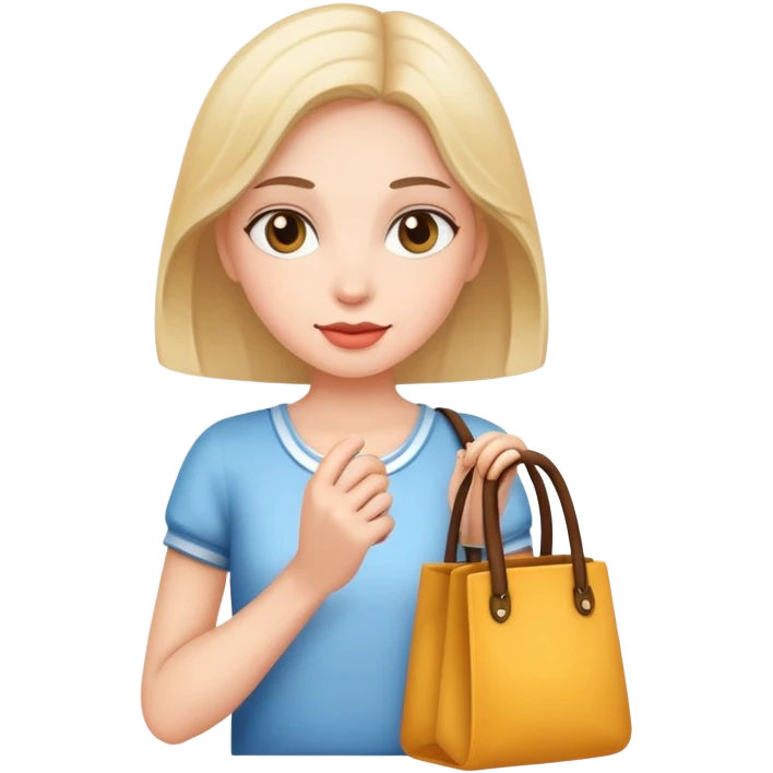 girl holding bag emoji
