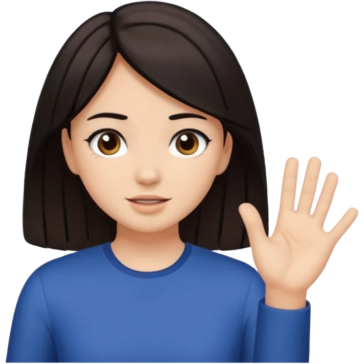 Girl with brown hair slapping a girl with black hair emoji