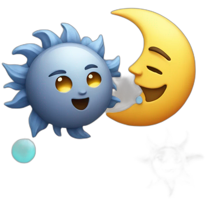 Sun and moon emoji