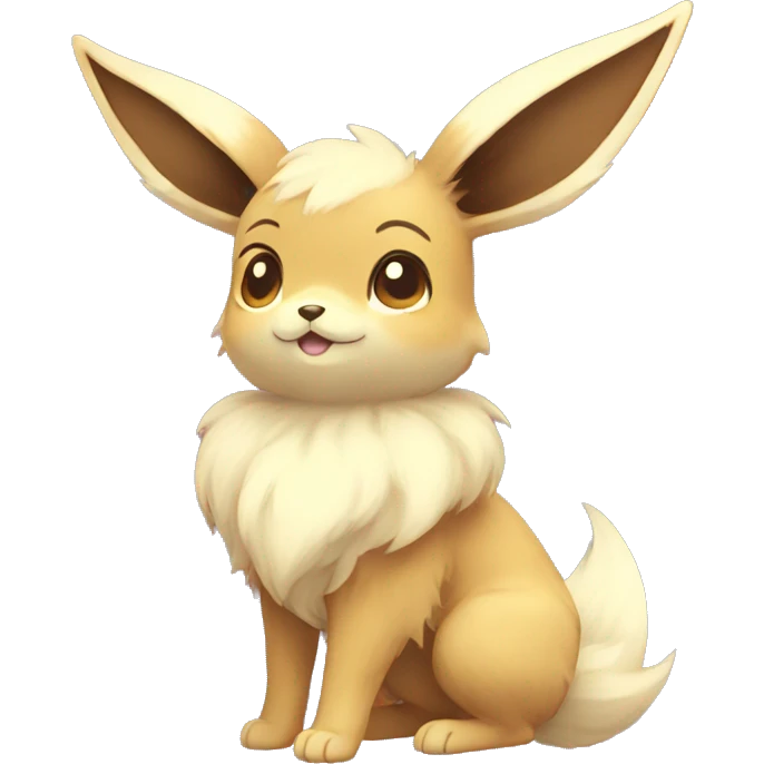Kawaii Shiny Pastel Eevee Full Body emoji