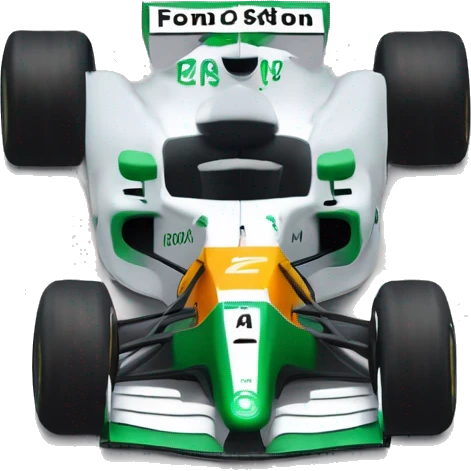 genera un coche de formula 1 de Fernando Alonso, tiene que ser verde y con el estudo de aston martin emoji
