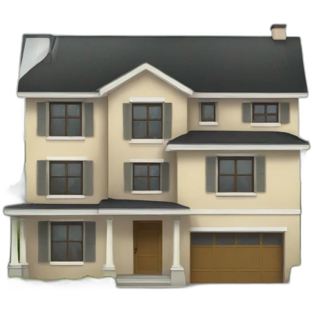 house design with flat roof emoji