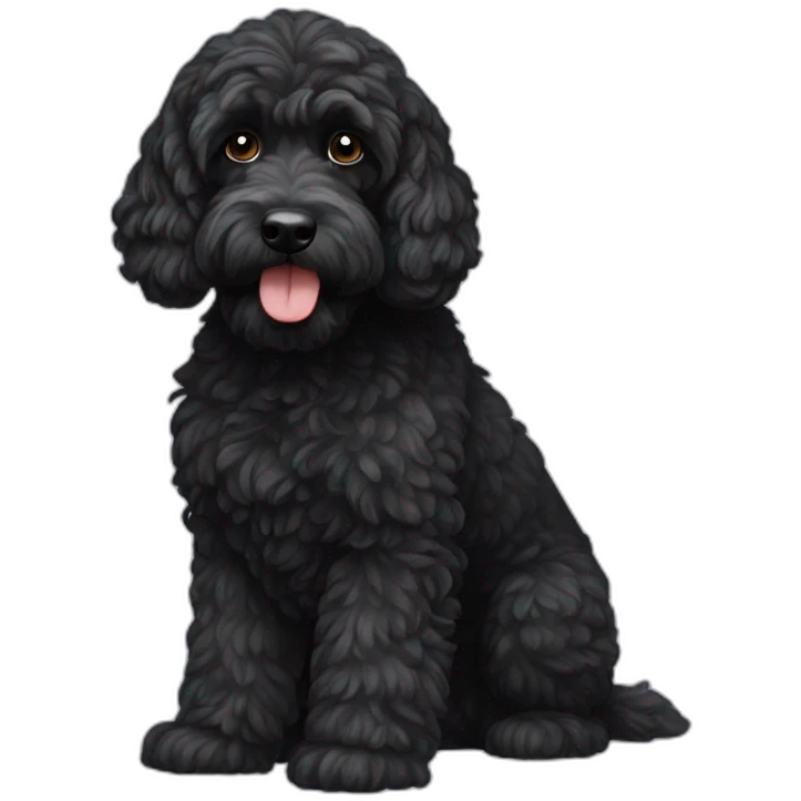Black cockapoo emoji