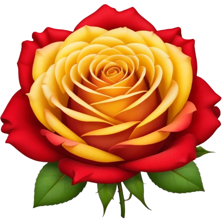 roses with gradient on petal starts yellow and bottom is red make a bouquet of them lots of gradient on every petal  emoji