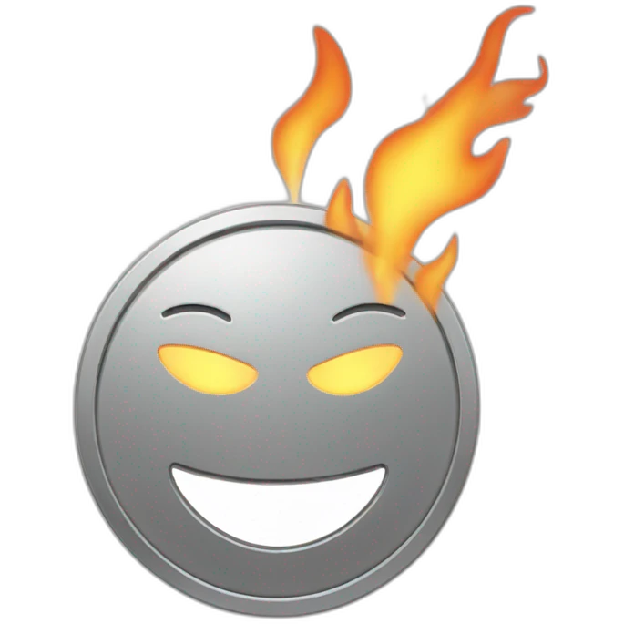 burning silver coin emoji