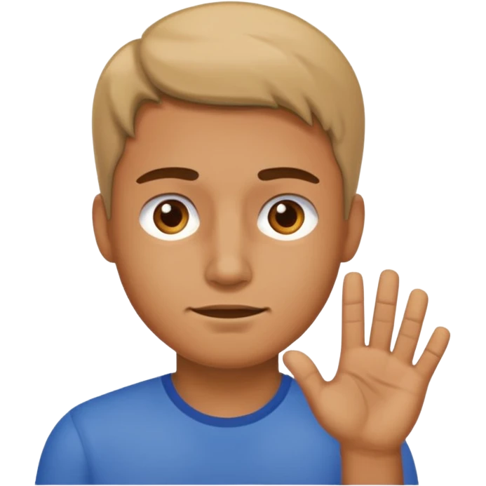 A man saying no with a nonchalant look emoji