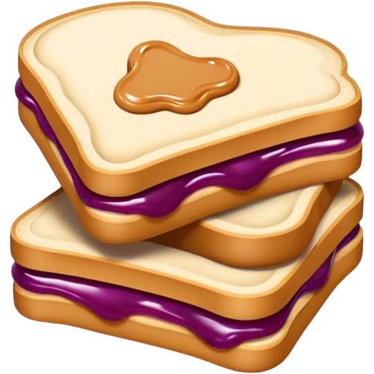 Peanut butter and jelly sandwich emoji