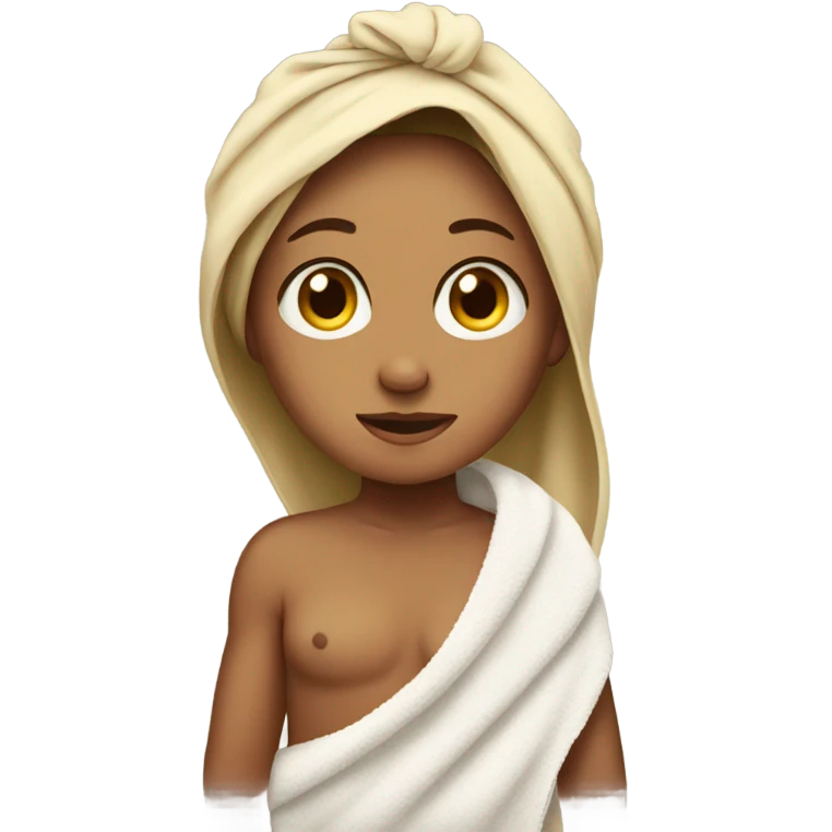 Girl but in towel emoji