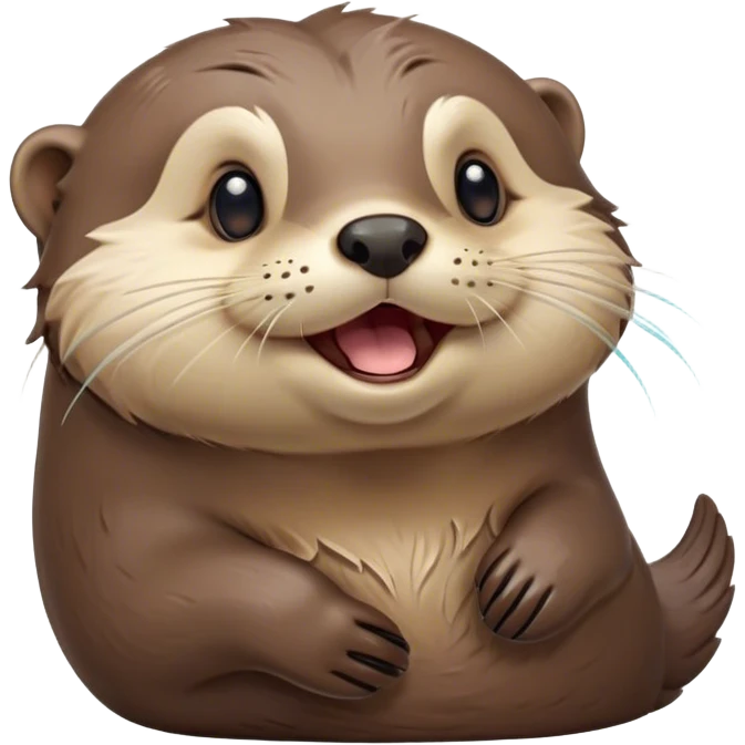 Cinematic Cute Yawning Otter Portrait Emoji, Head tilted slightly with a dramatic, wide-open yawn, showcasing a soft, sleek brown Fur with slightly drooping ears, round eyes barely open in drowsy contentment, Simplified yet irresistibly adorable features, highly detailed, glowing with a soft, cozy glow, high shine, relaxed yet expressive, stylized with a touch of aquatic whimsy, bright and endearing, soft glowing outline, capturing the essence of a sleepy yet affectionate otter, so drowsy it feels like it could glide right out of the screen and curl up for a nap! emoji
