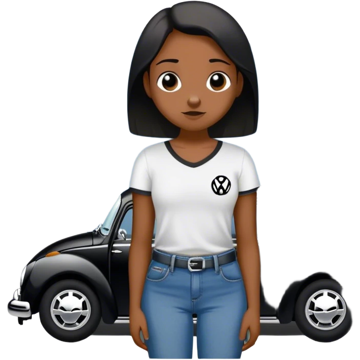 Faça um rato triste com uma camisa preta da Volkswagen usando uma calça jeans baggy e segurando um canivete  emoji