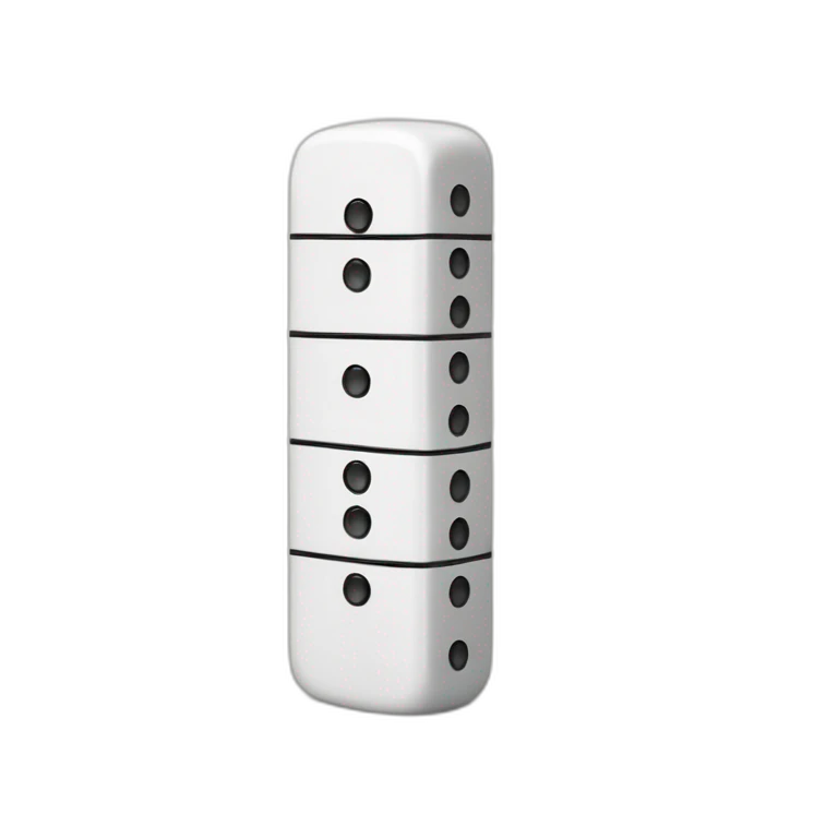 Domino piece with the letter U emoji