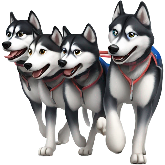 Nordic team huskies dog sled emoji