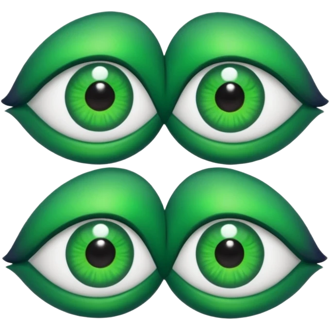 Eyes emoji but with green eyes emoji