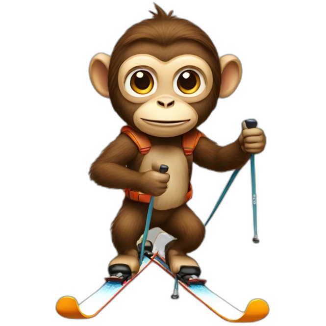monkey ski emoji