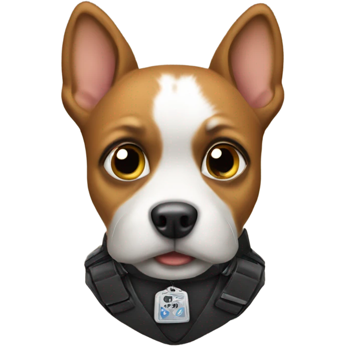 dog in security vest emoji