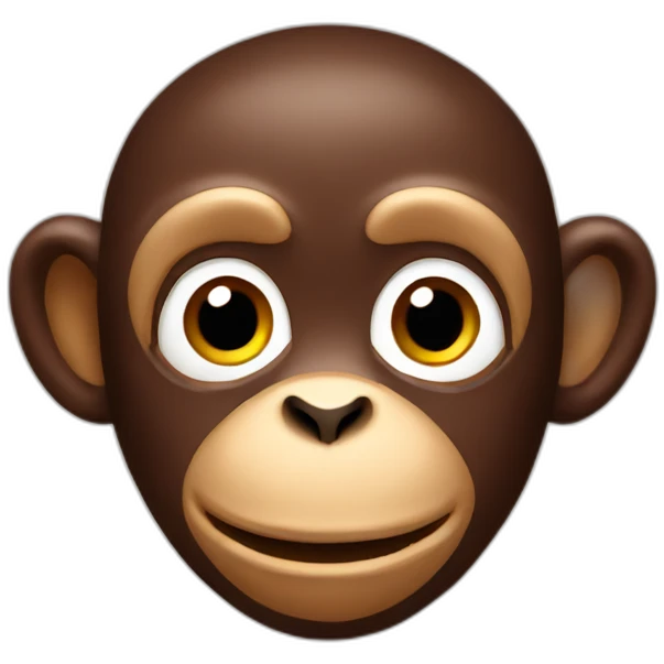 Chocolate monkey emoji