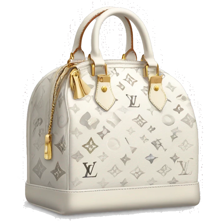 Bag lui vuitton white emoji