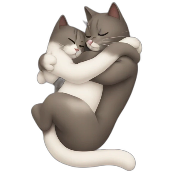 Cat hug kiss emoji