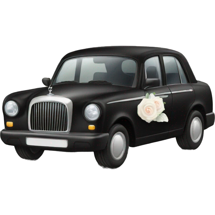 black wedding car emoji