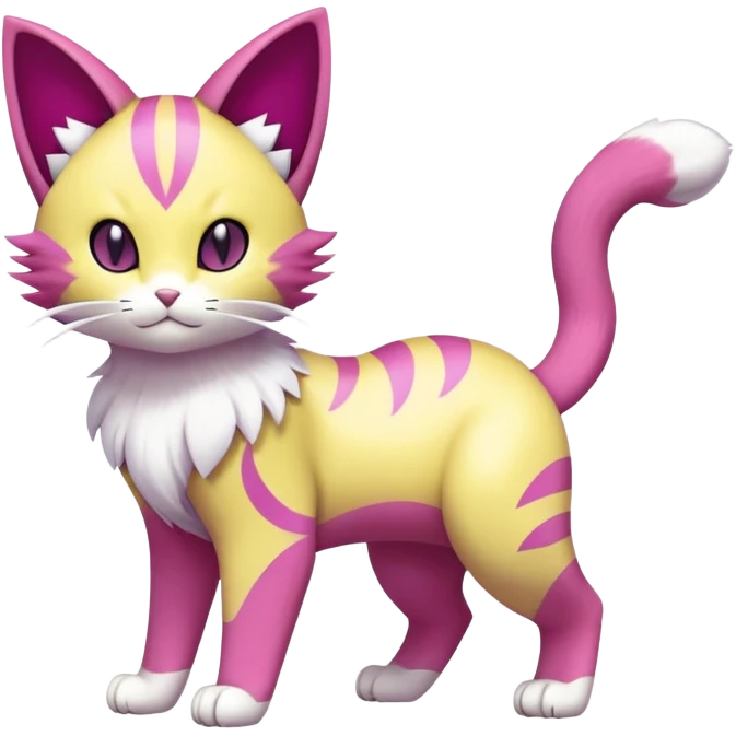 Liepard-Skitty-Delcatty-Pokémon-Fakémon-hybrid-creature (full body) emoji