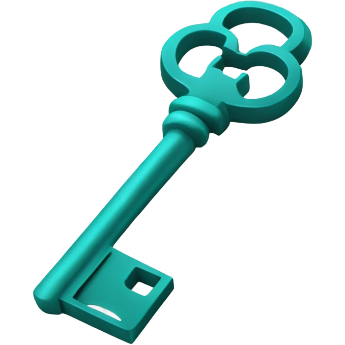 Teal-house-key emoji