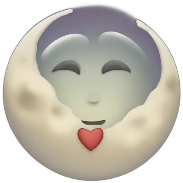 Moon-heart emoji