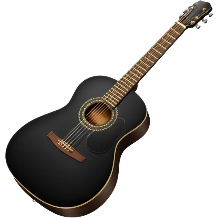 black acoustic guitar emoji