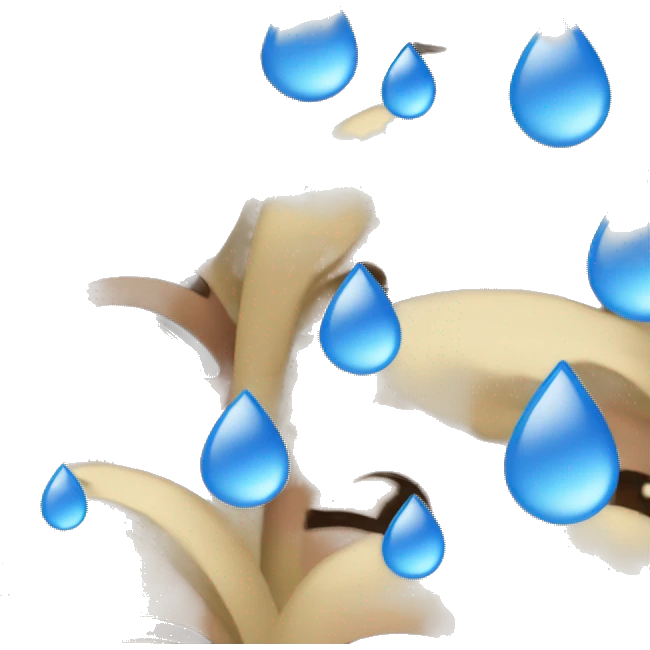 she Crying with blue tear drops emoji