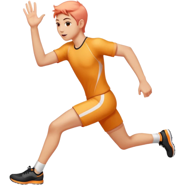 Peach with hand sprints emoji