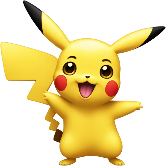 Pikachu saludando emoji