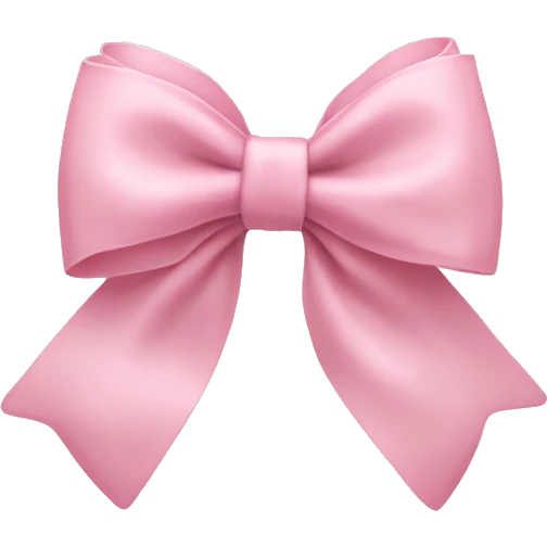 light pink bow on light pink bow emoji