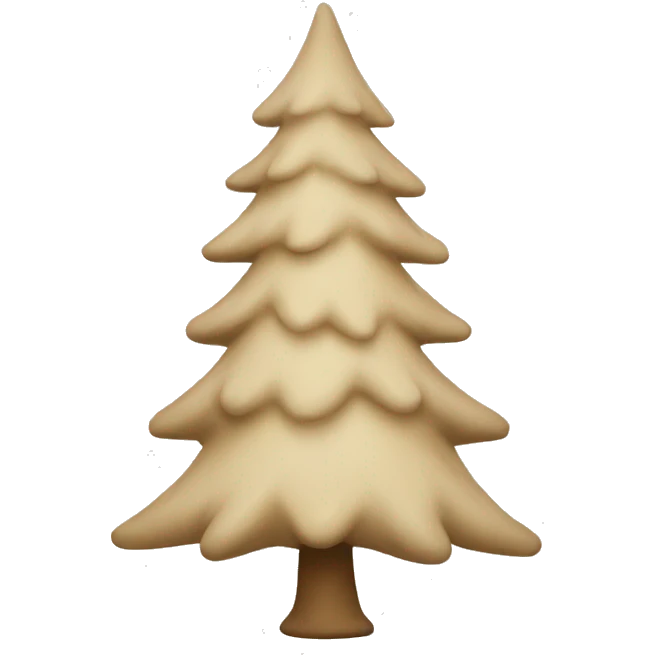 Beige christmas tree emoji