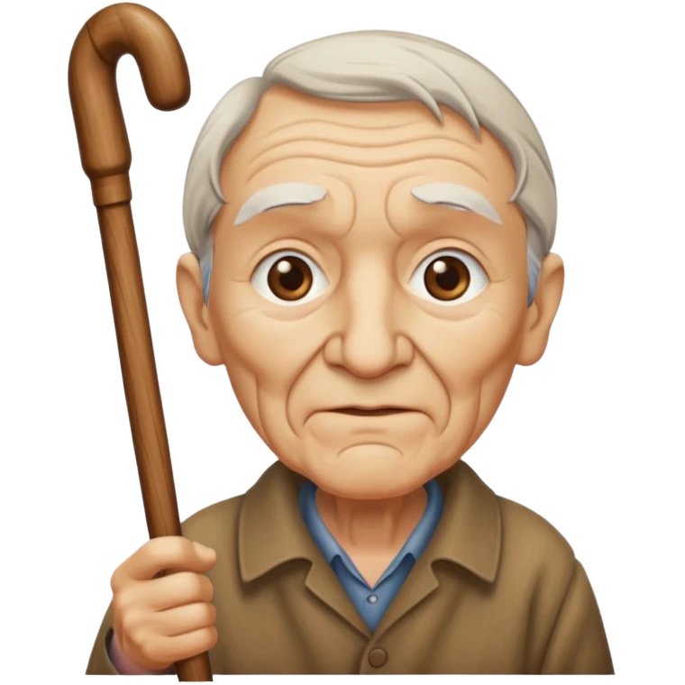 IDOSO COM BENGALA emoji