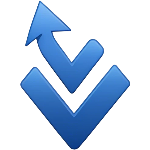 dark blue 
"top" icon with an up arrow emoji