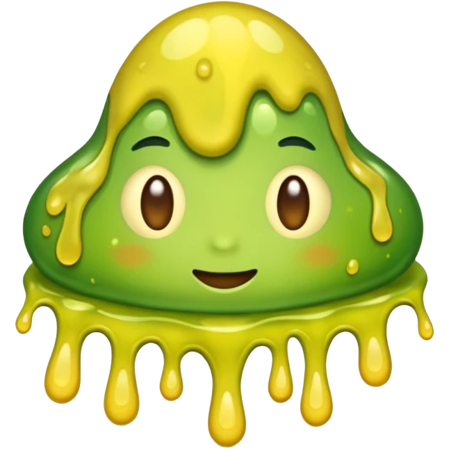 a slimy yellow-green stain emoji