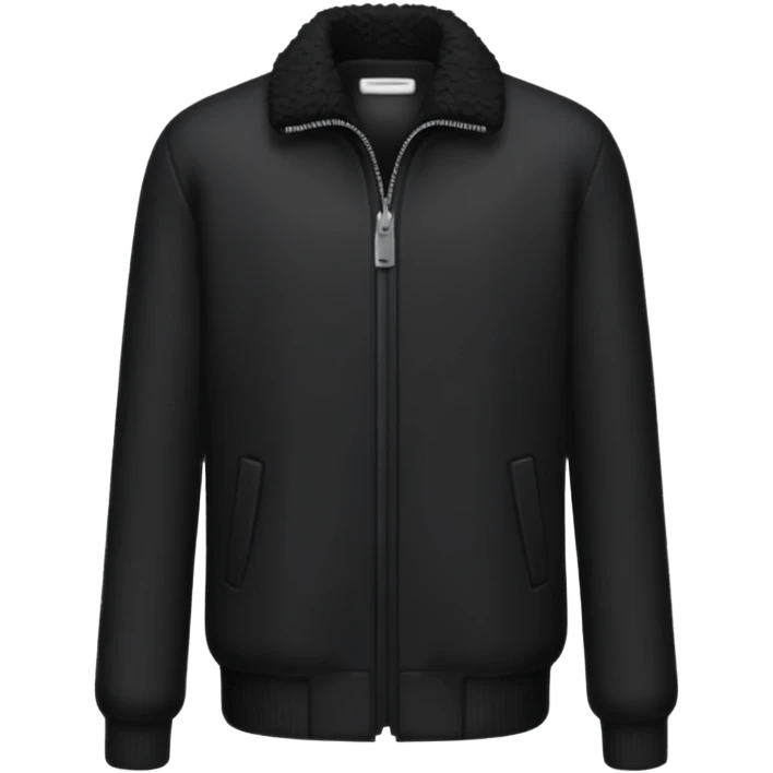 chaqueta negra de lana emoji