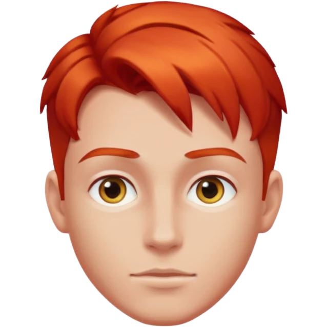 young man with smooth skin, bright eyes, and glowing hair color emoji
