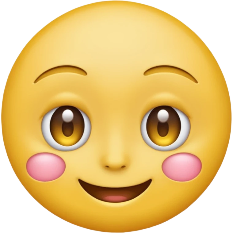 yellow emoji with one eye, blushing emoji
