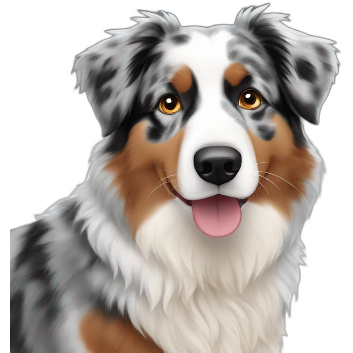 Australian shepherd on the snow emoji
