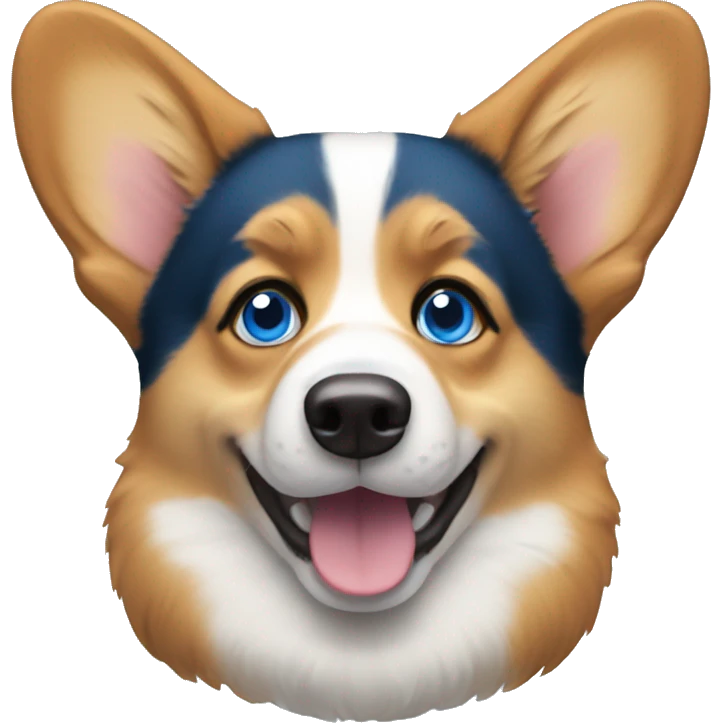Corgi with BLUE eyes emoji