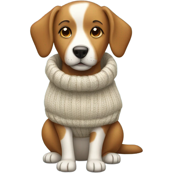 Dog wearing sweater emoji