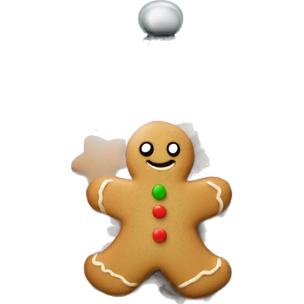 Realistic glass cookie jar with black lid full of gingerbread cookies isolated.  emoji