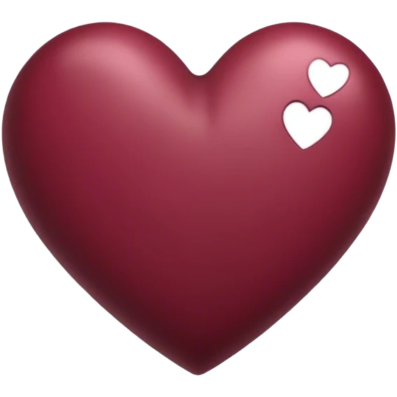 burgundy heart emoji
