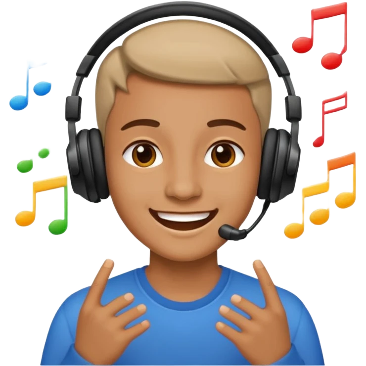 Escuchar música emoji