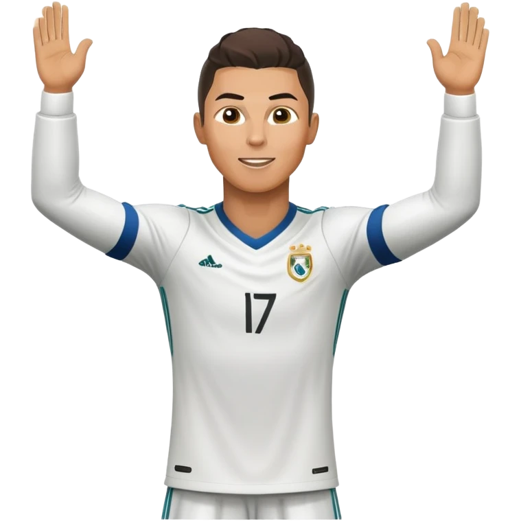 Cristiano Ronaldo soccer player celebrating a goal emoji