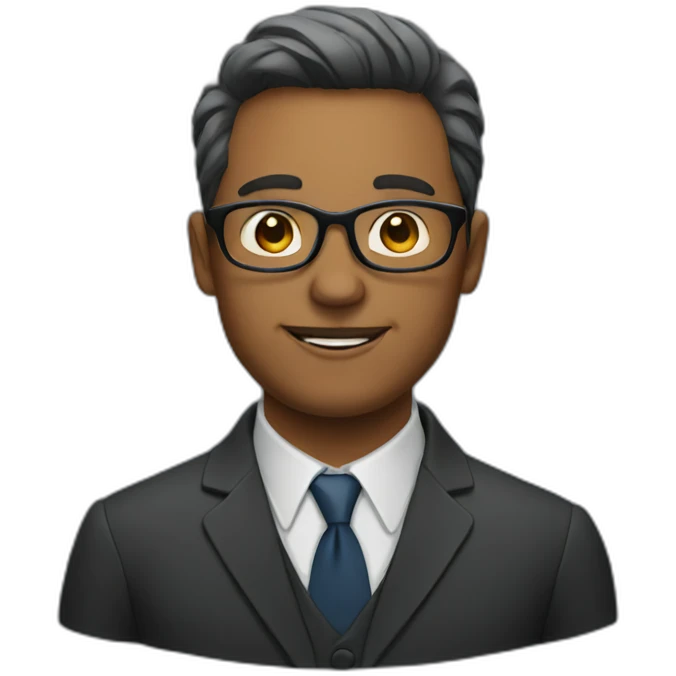 man with glasses emoji