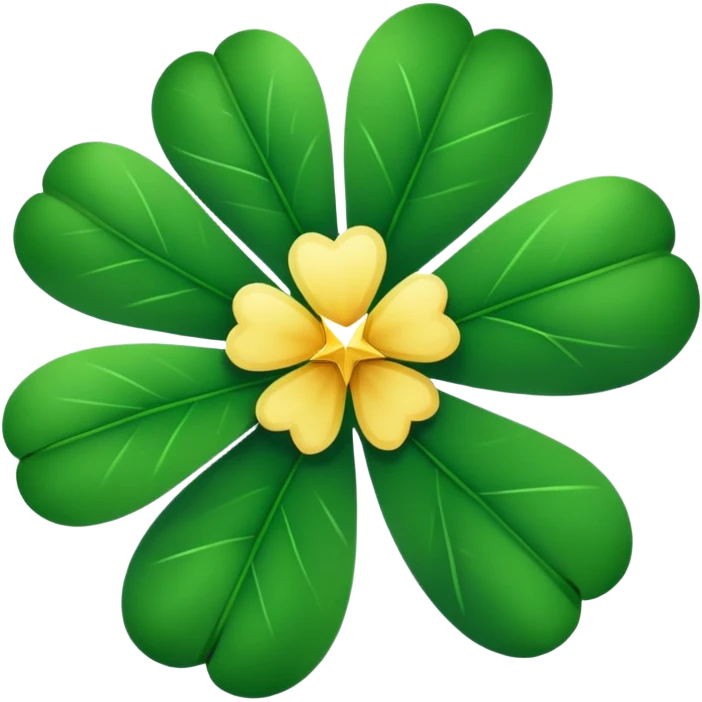 real cosmos star, but with clover, to make star look like lucky star, but main point is star, make it more star like real star emoji, make star with 5 edges emoji