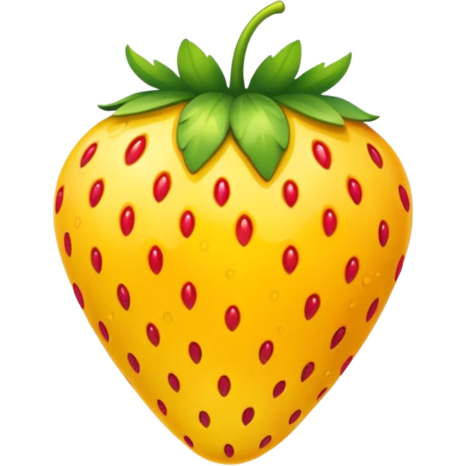 Strawberry: yellow seet emoji