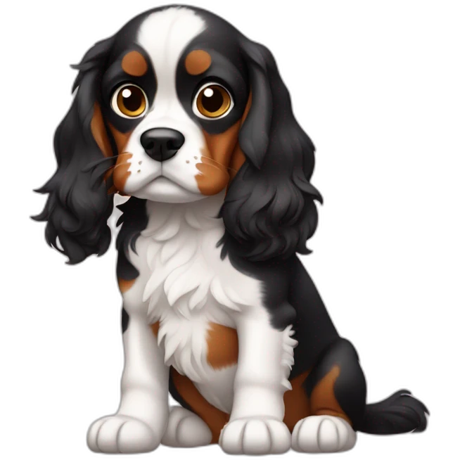 shrugging cavalier puppy emoji