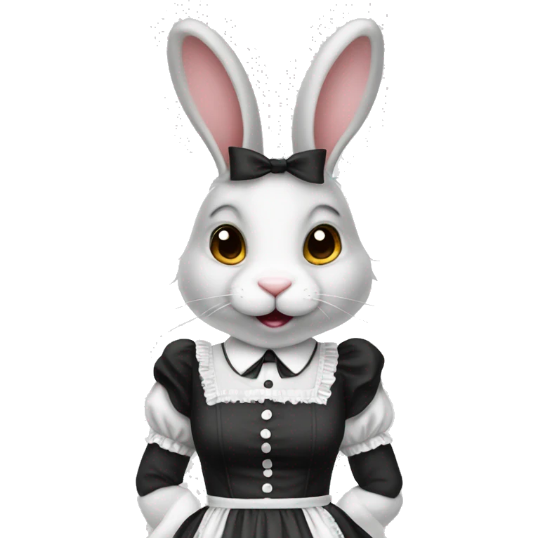 Bunny rabbit in French maids outfit  emoji